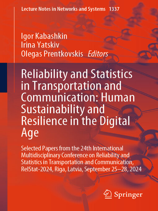Title details for Reliability and Statistics in Transportation and Communication by Igor Kabashkin - Available
